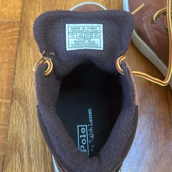 Kids Ralph Lauren Faux leather sneaker - Picture 5 of 5